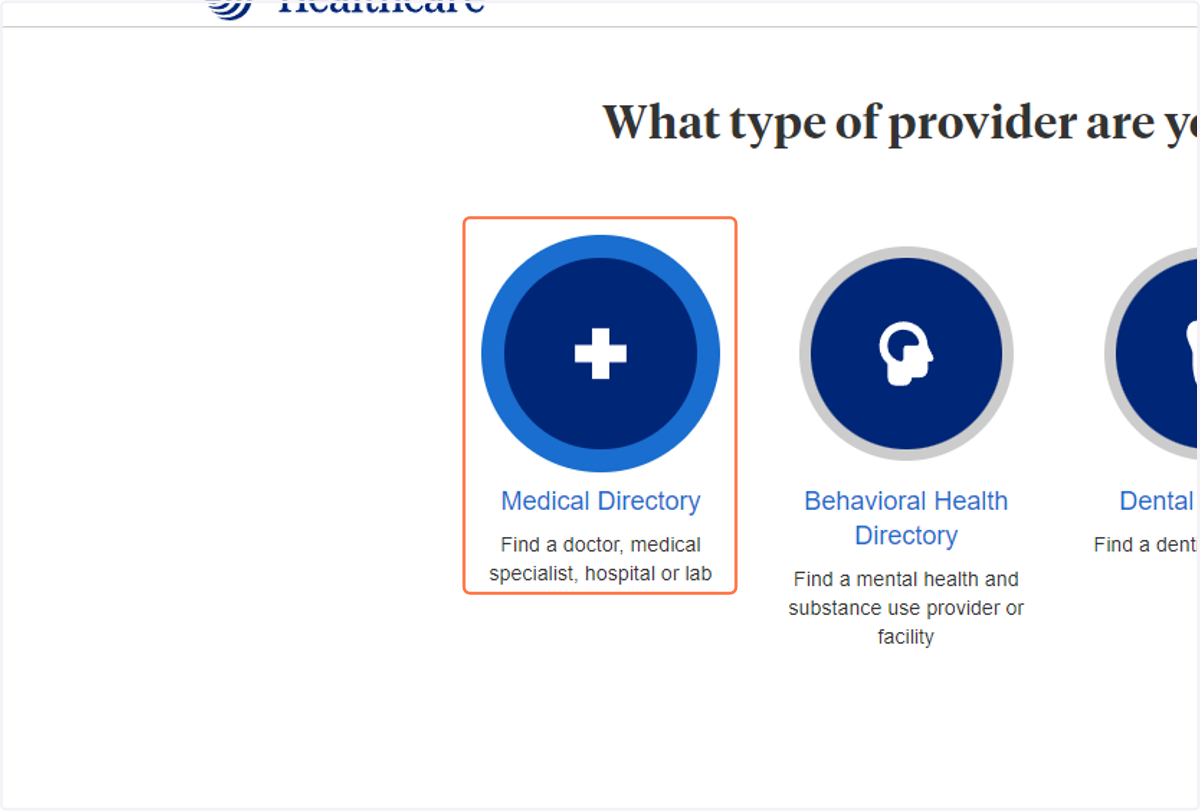 Click on Medical Directory…