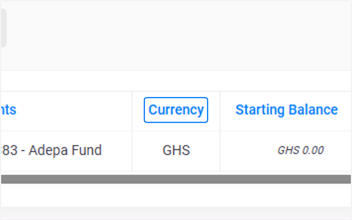 Currency Column