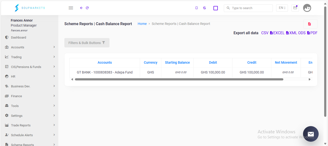 Account Column