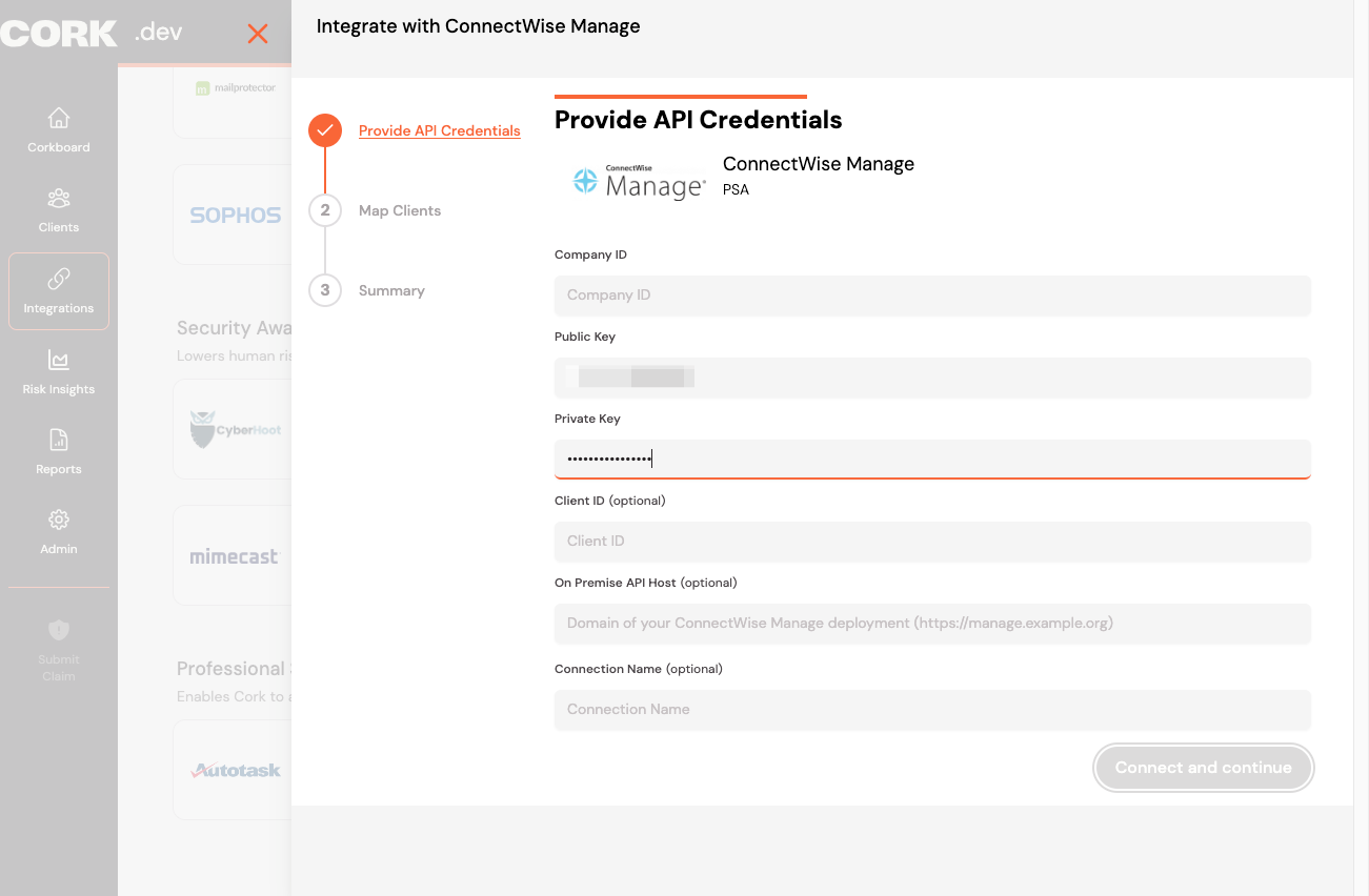 Paste "Private Key"