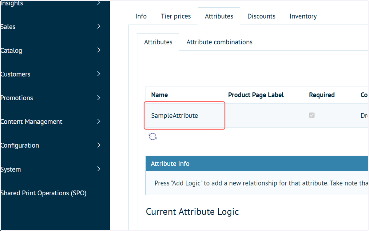 Click on SampleAttribute