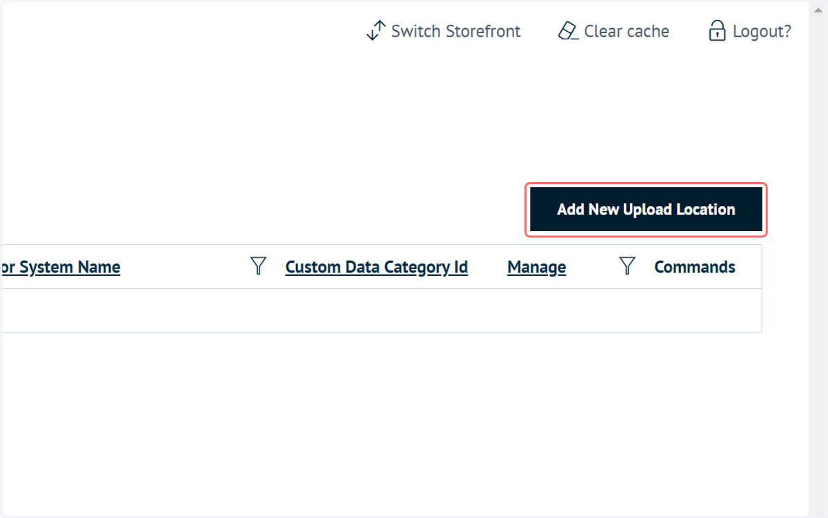 Click on Add New Upload Location