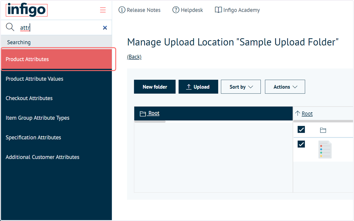 Navigate to Product Attributes