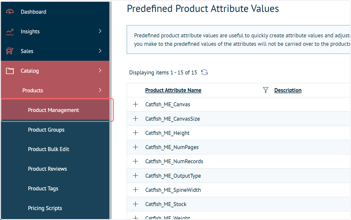 Navigate to Product Management