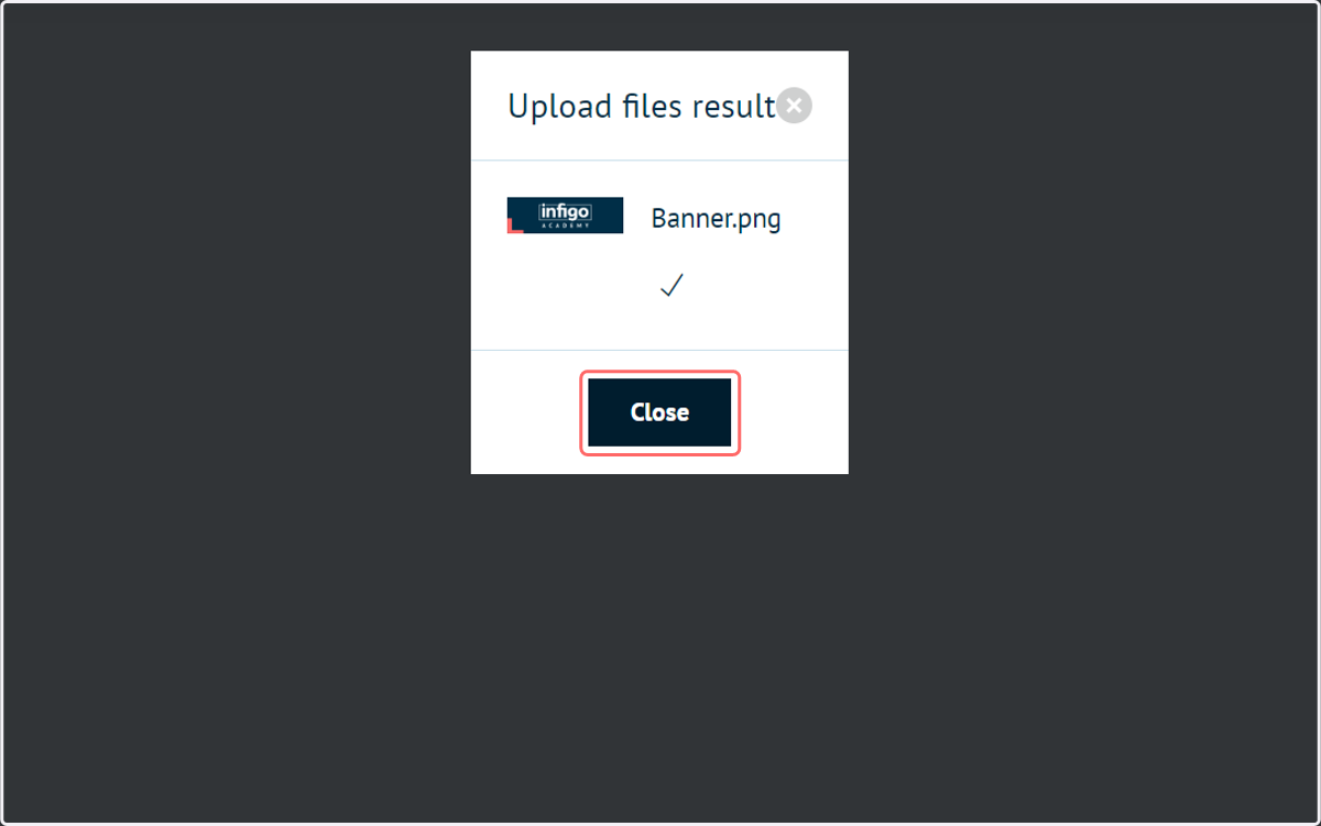 Click close