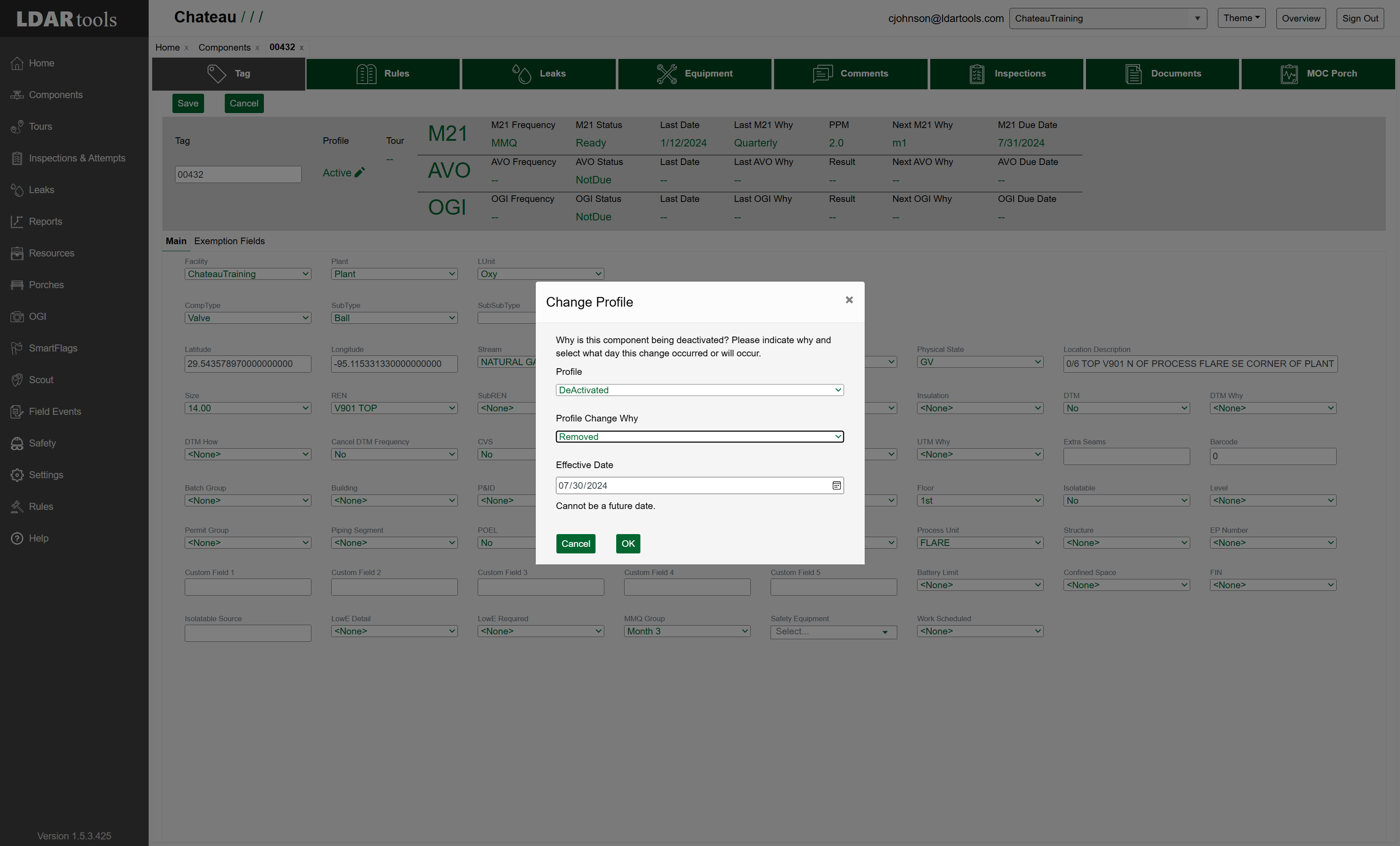 Select the date you want this deactivation to take place in the Effective Date box.