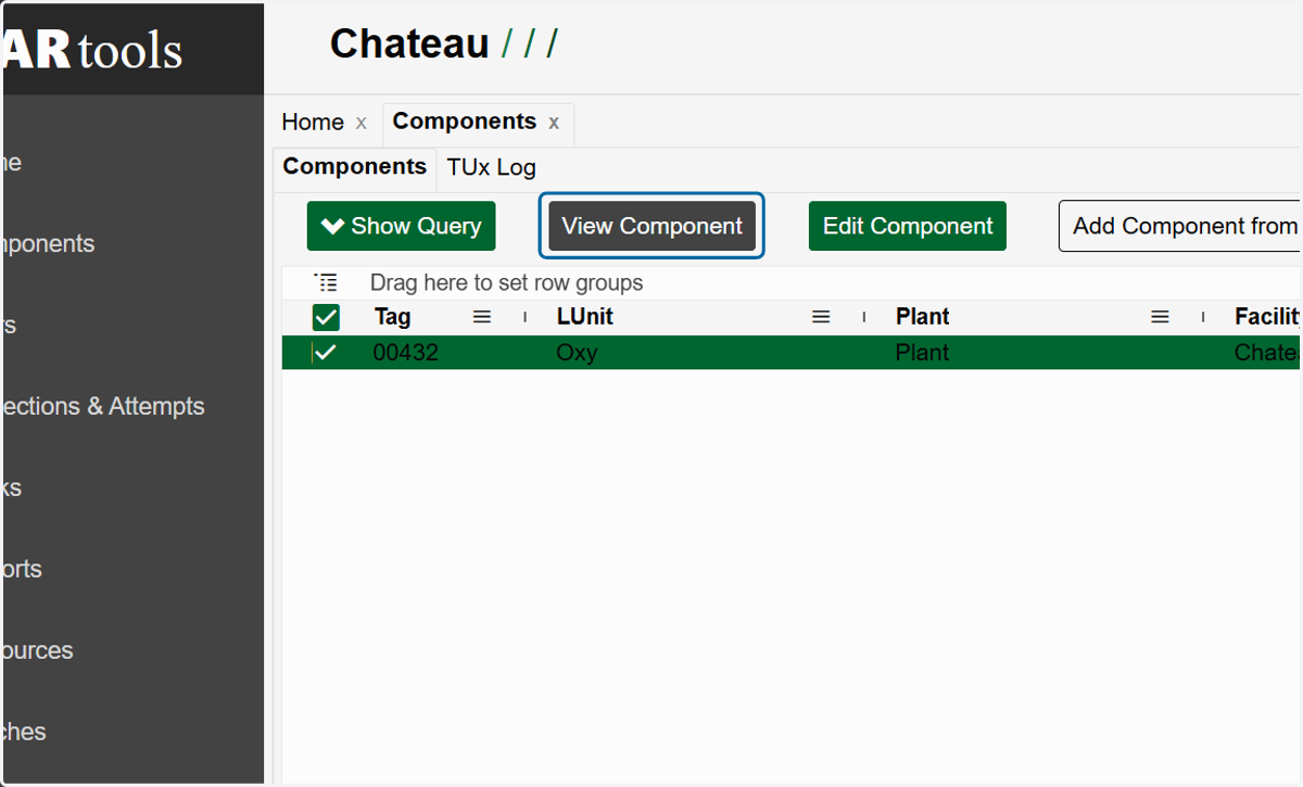 Click on View Component