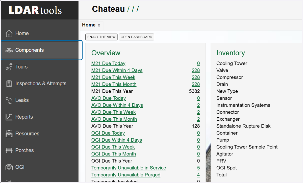 Click on Components