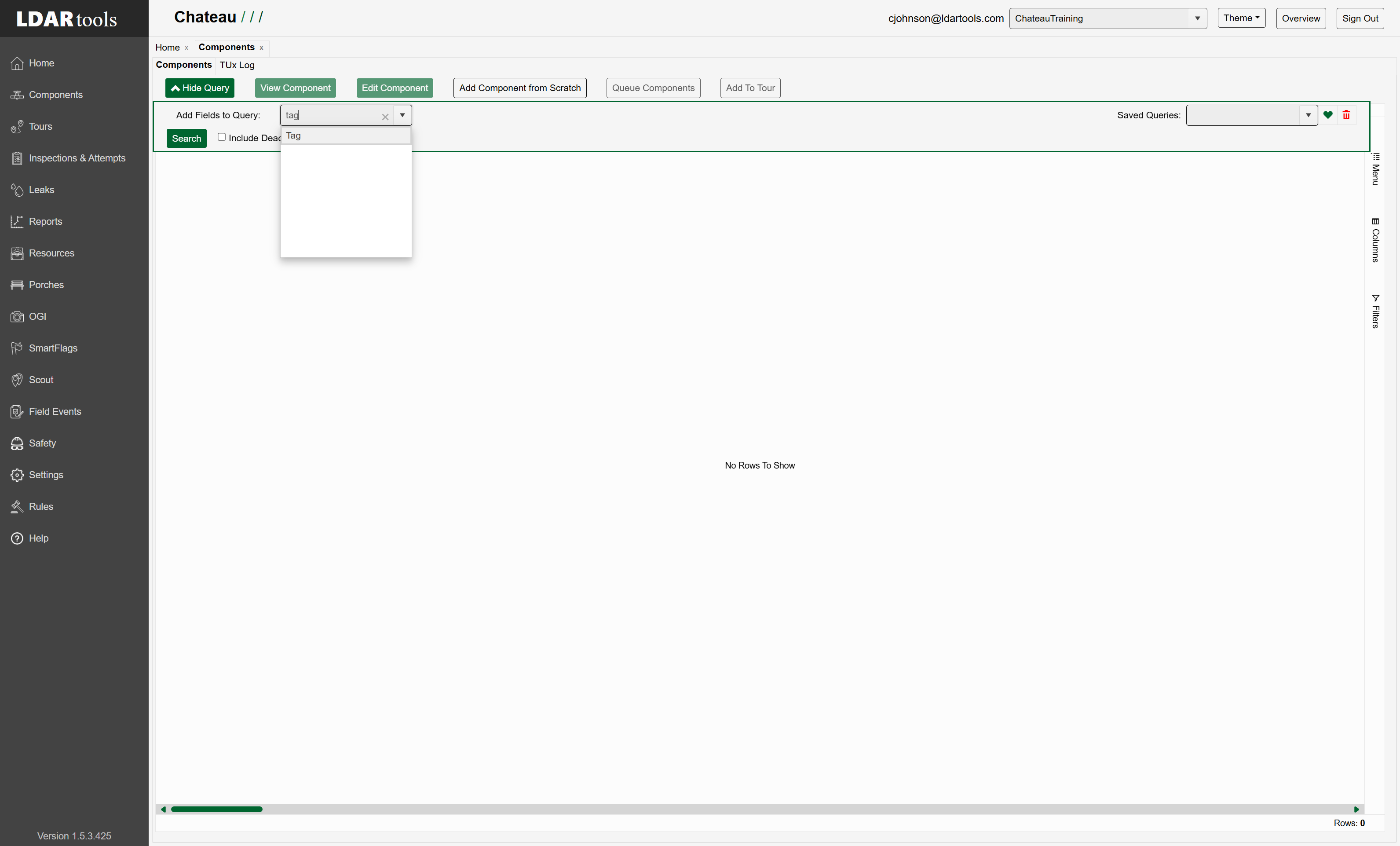 Click on the Tag option in the drop down.
