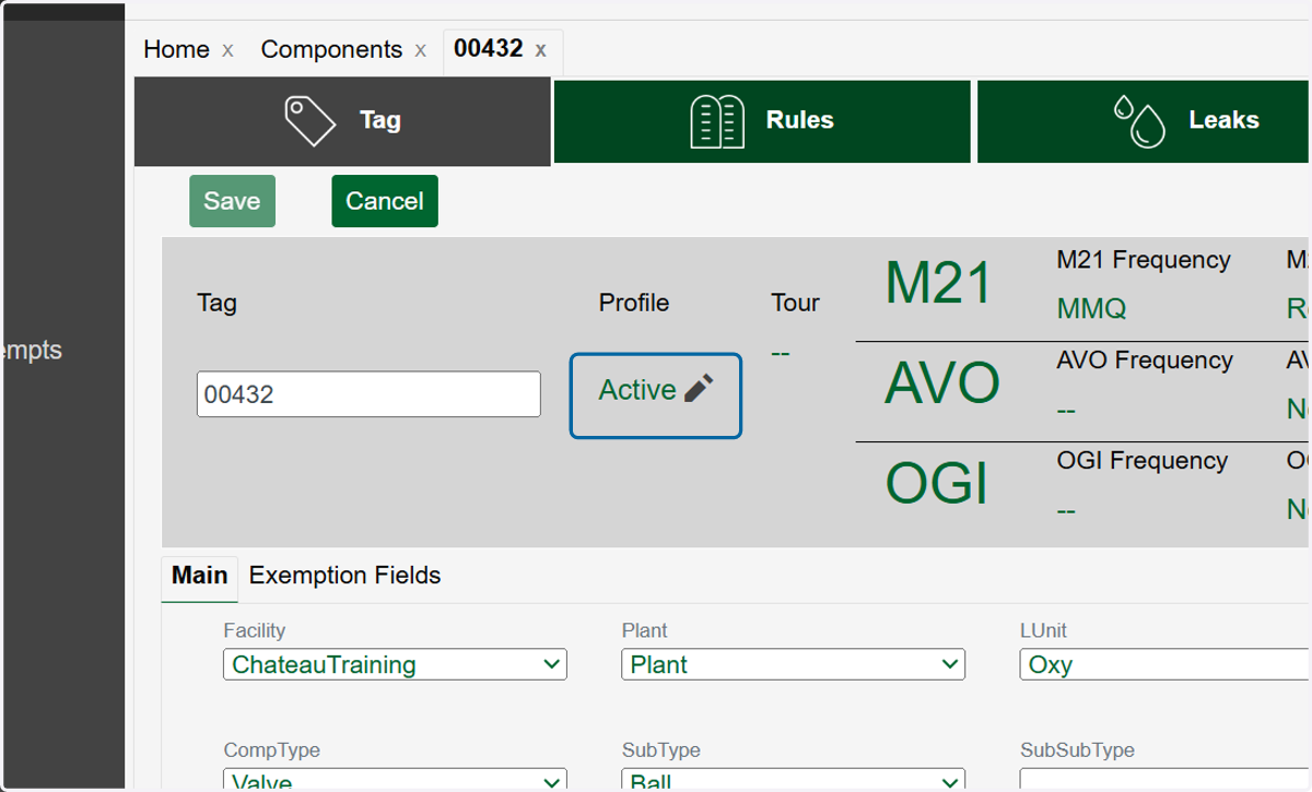 Click on the pencil icon next to the Active status in the Profile section.