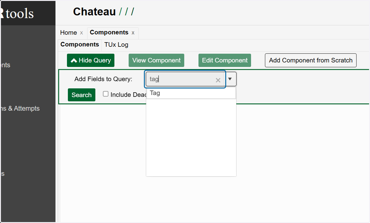 Type "tag" in the in the query field.