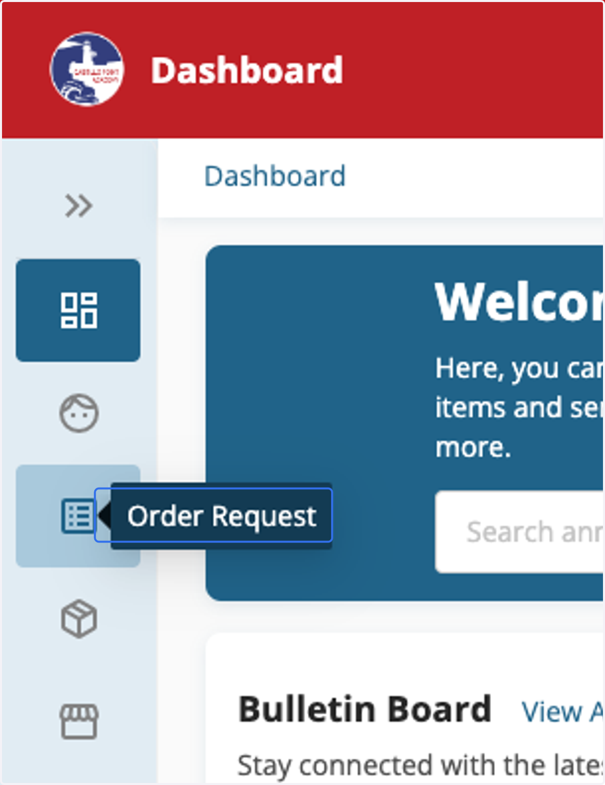 Click on Order Request