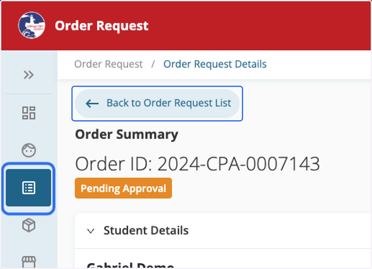 View Order Requests