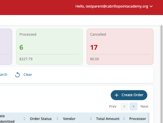 Click Create Order