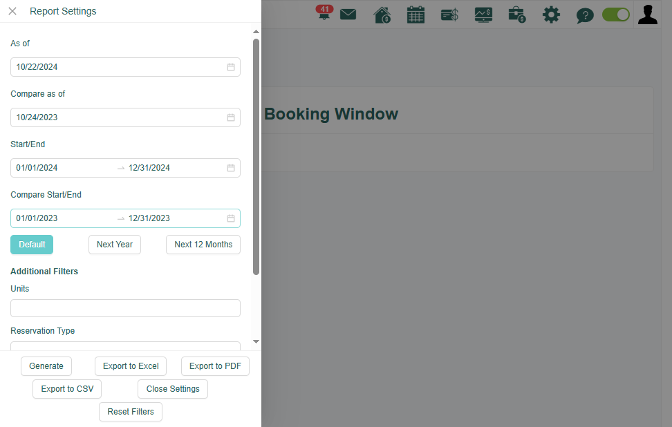 then set the "Compare Start/End" date range.