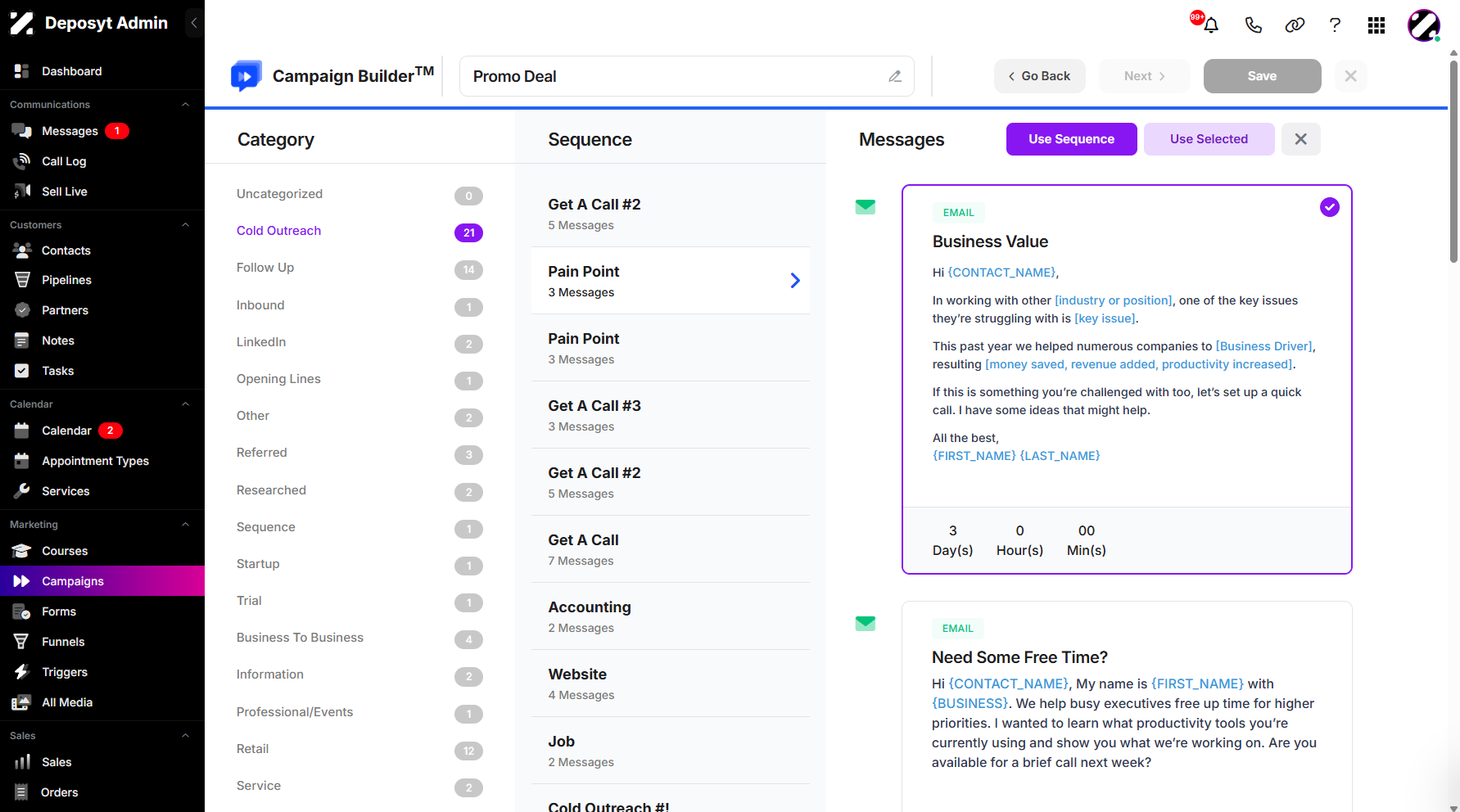 Step 10: This section allows users to choose whether to use and insert the entire selected sequence or only the selected template.
