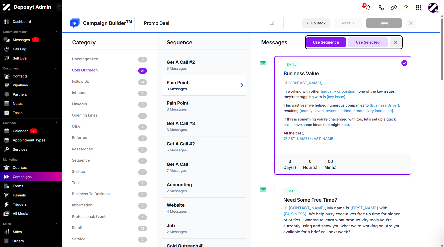 Step 10: This section allows users to choose whether to use and insert the entire selected sequence or only the selected template.