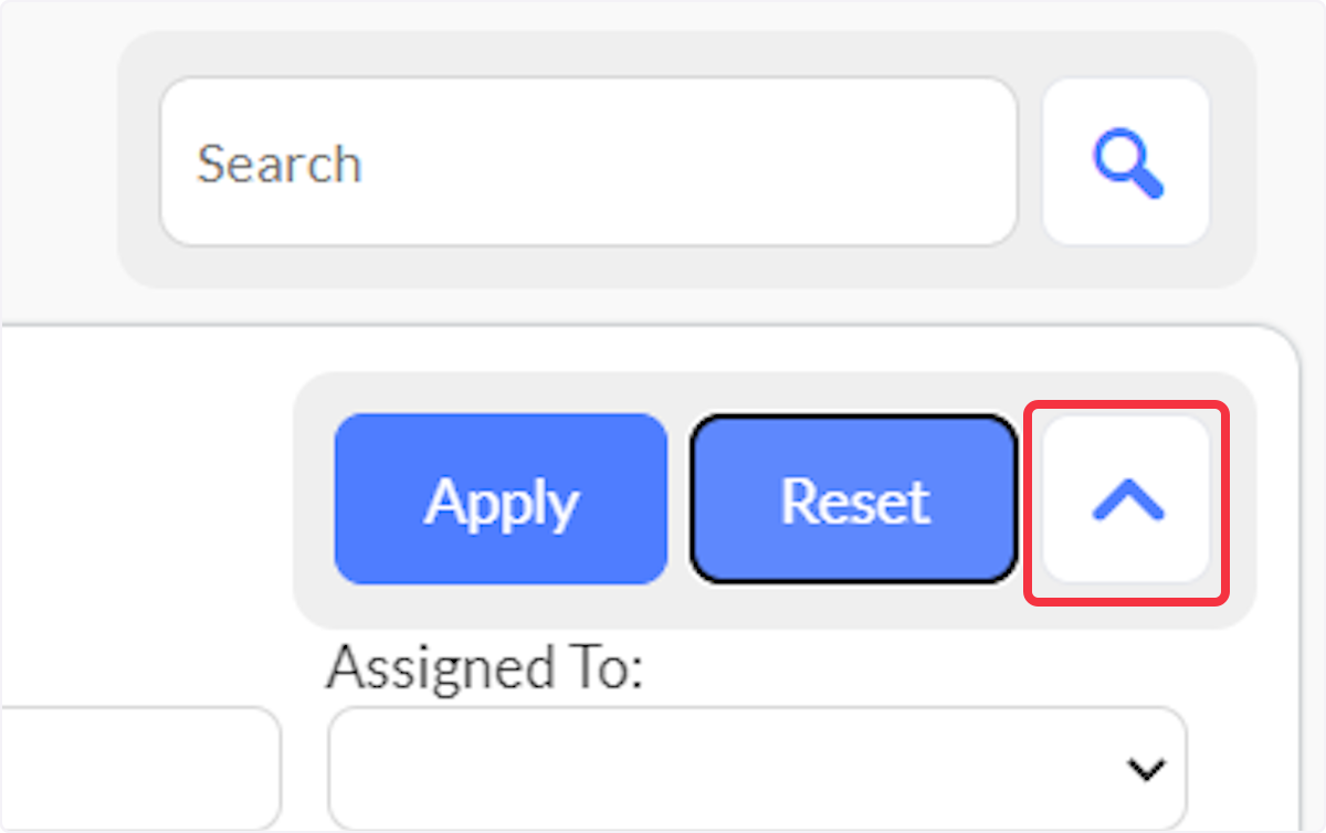 Click on Collapse to hide the Advanced Search fields.