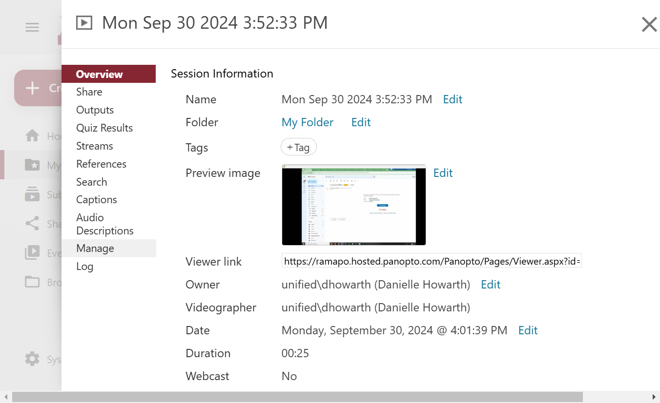 Click on Manage