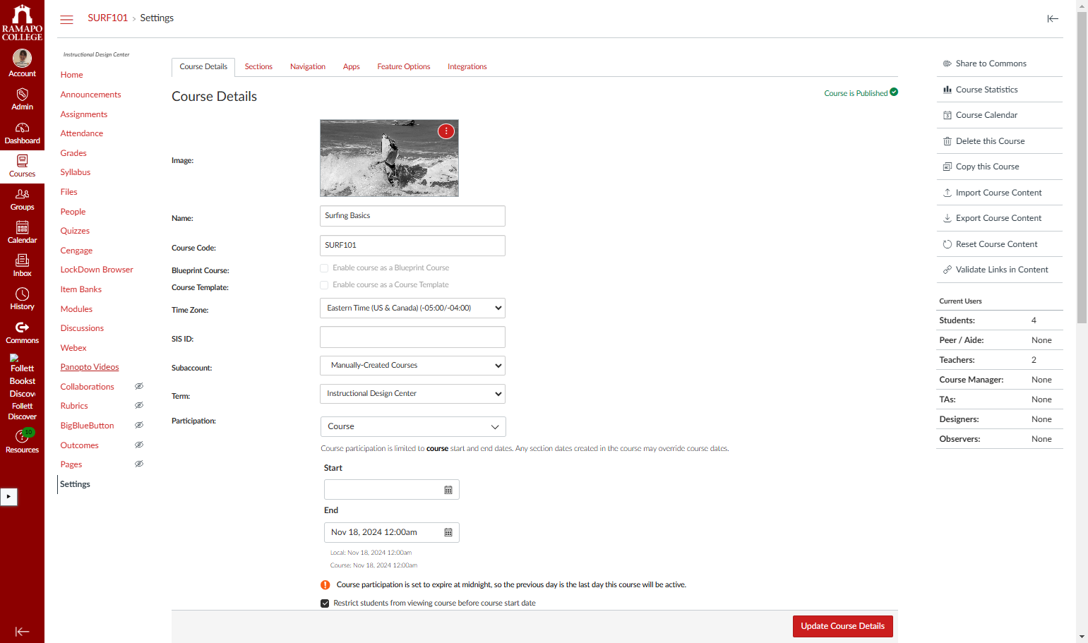 Click on Panopto Videos in the course menu.