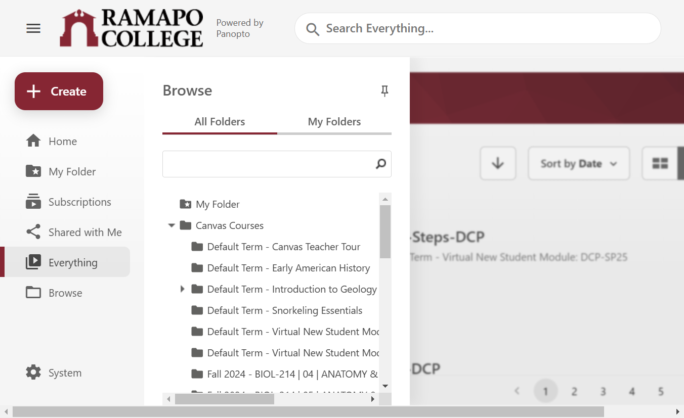 Click on My Folders.
