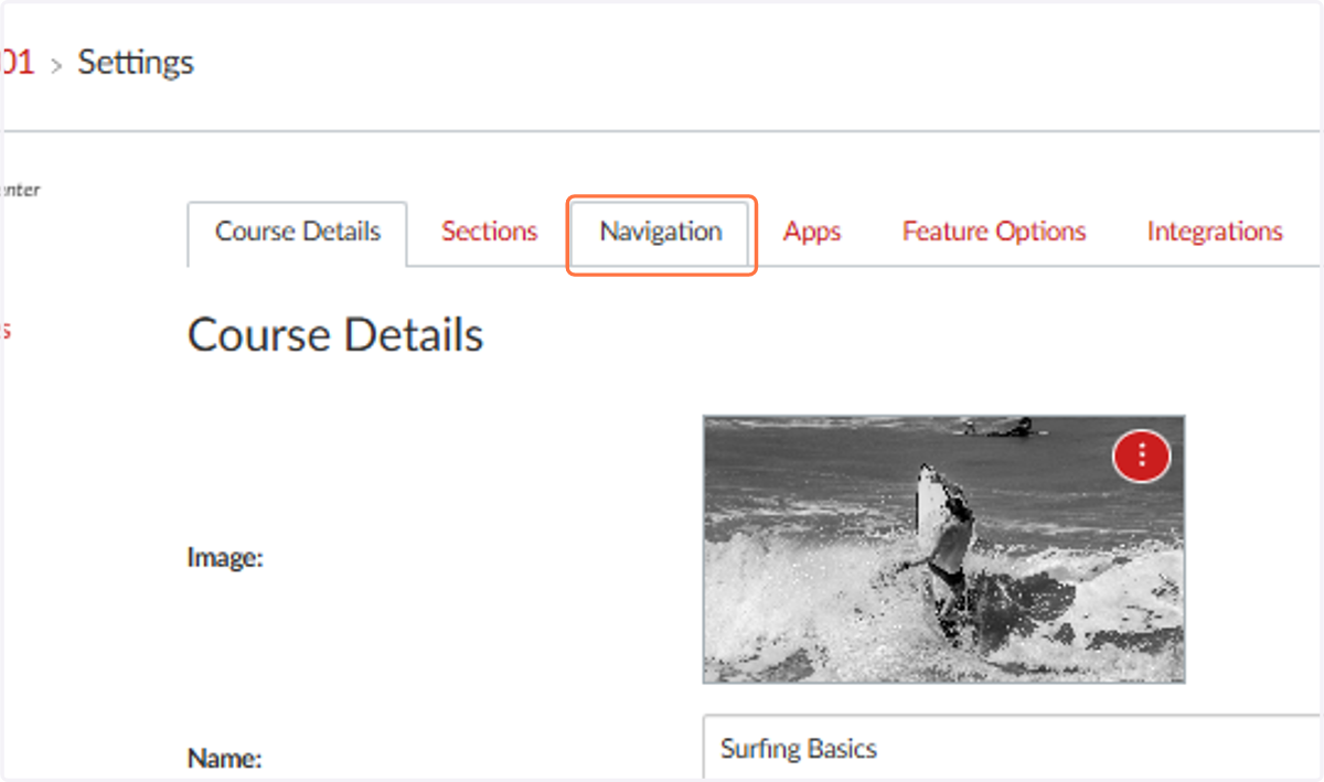 Click on Navigation