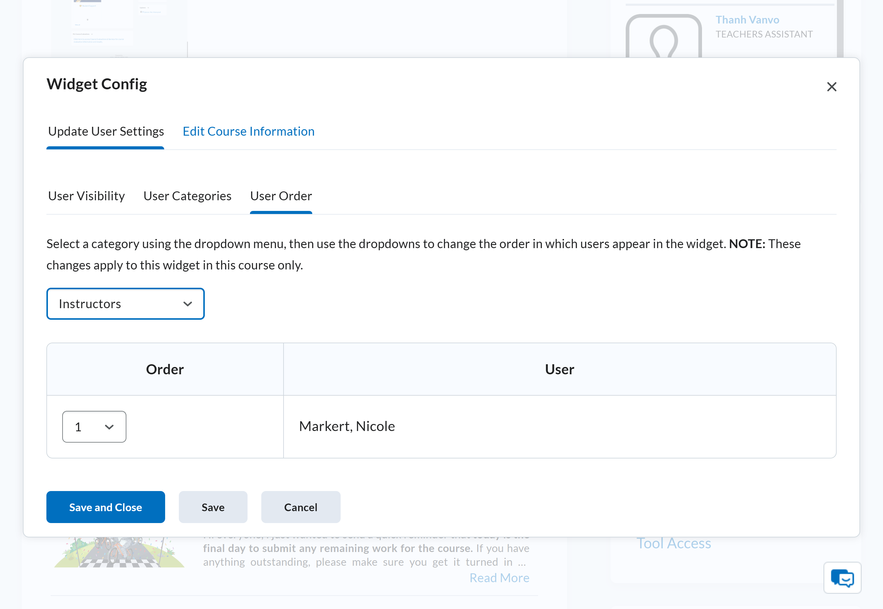 Click on Edit Course Information