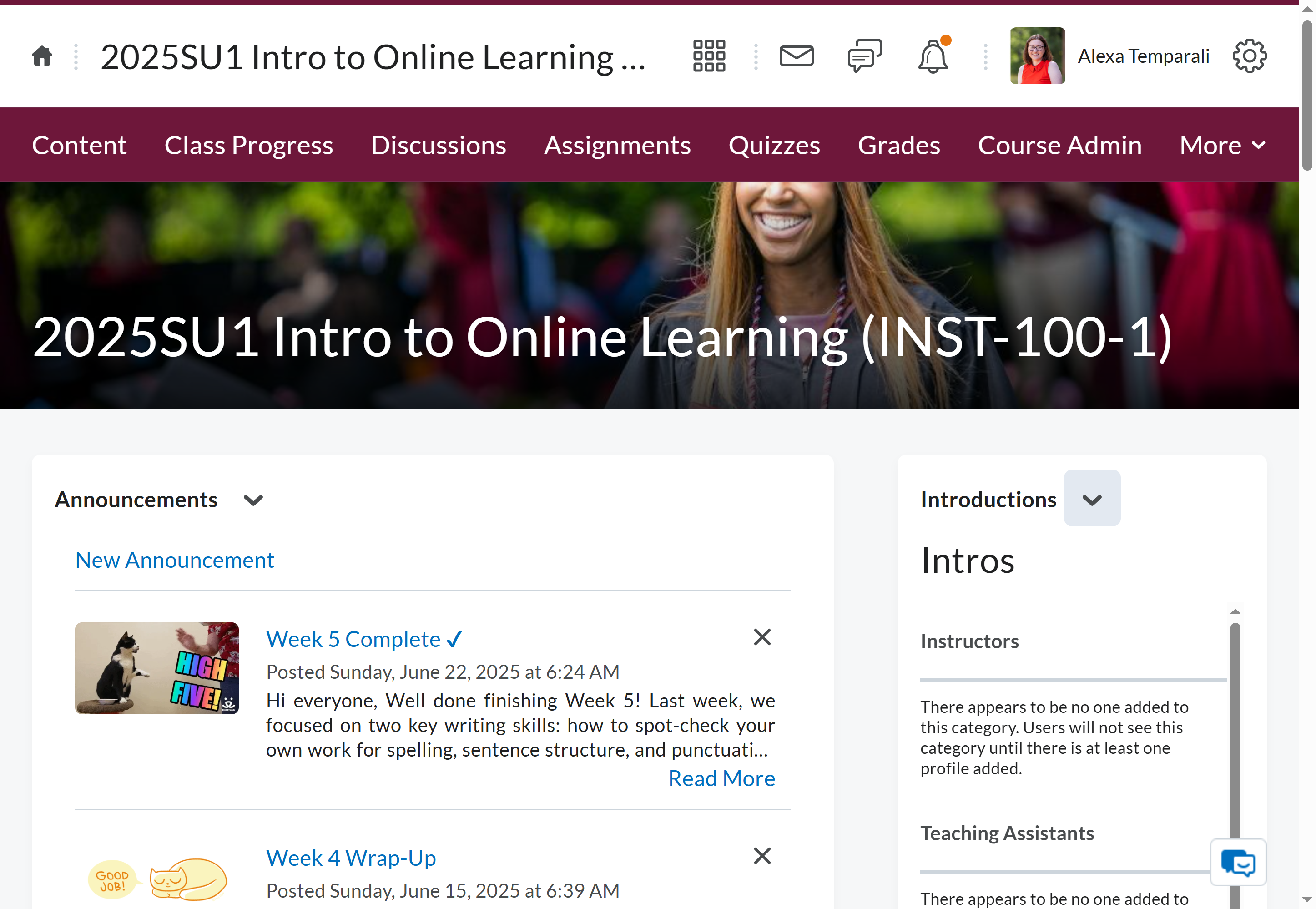 Click on Actions for Introductions
