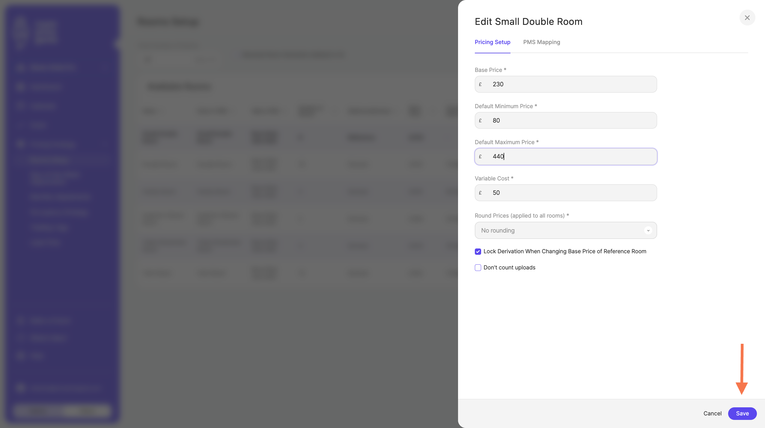 Click on "Save" on the bottom to confirm your changes