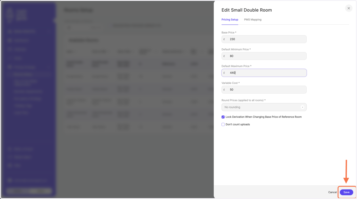 Click on "Save" on the bottom to confirm your changes