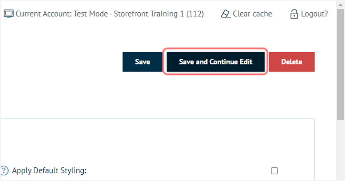 Click on Save and Continue Edit