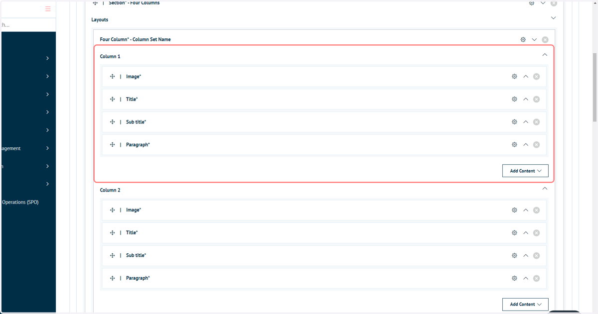 Explore column content