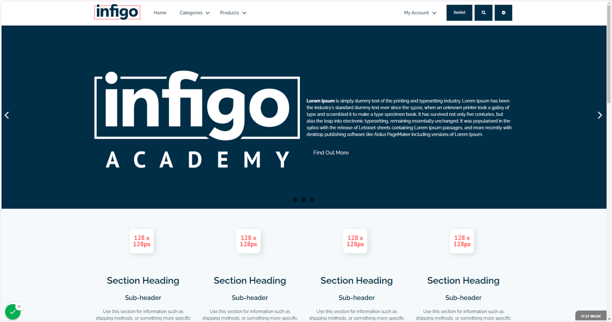 View the new slide on your storefront