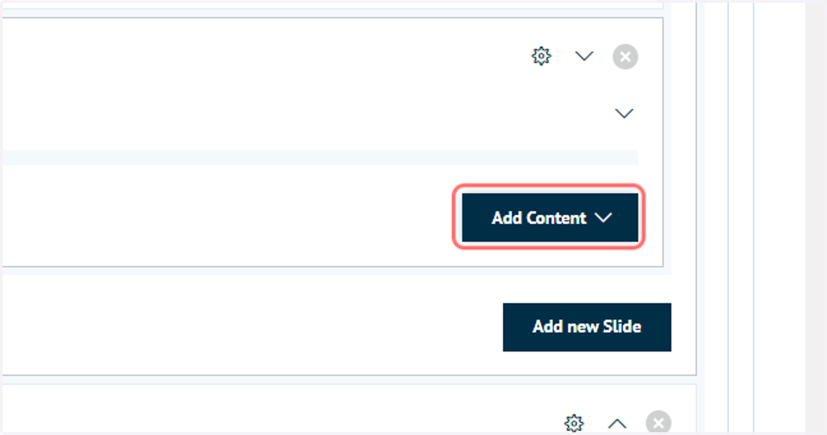 To begin adding content to our new slide, click on Add Content