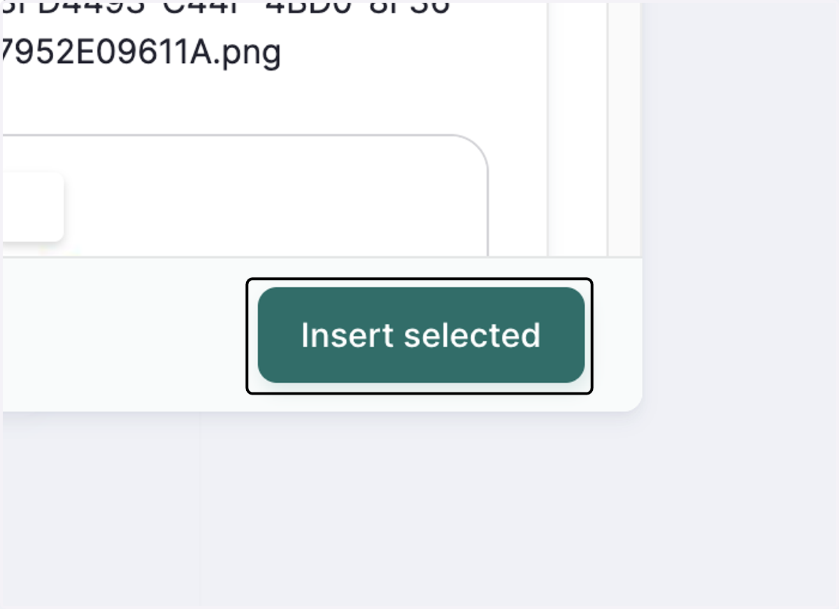 Click on Insert selected
