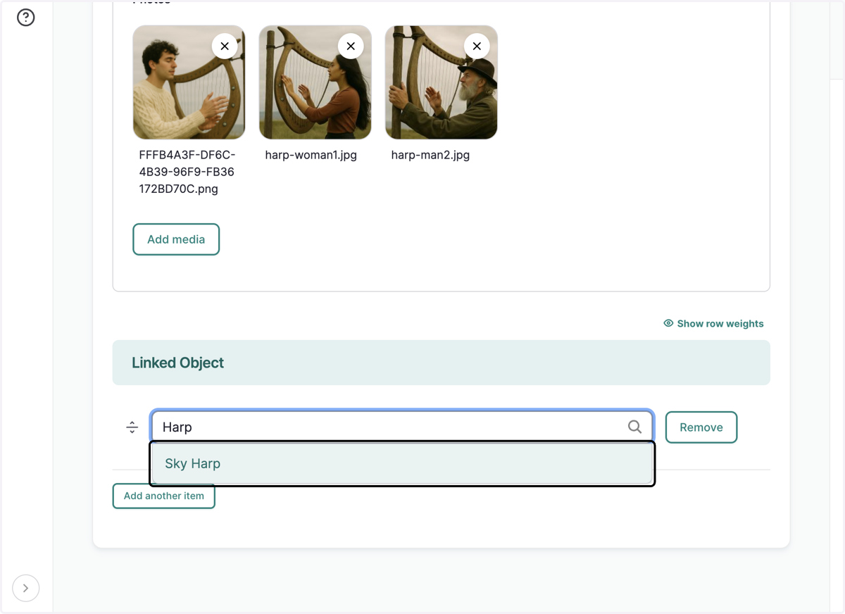 Click on Sky Harp