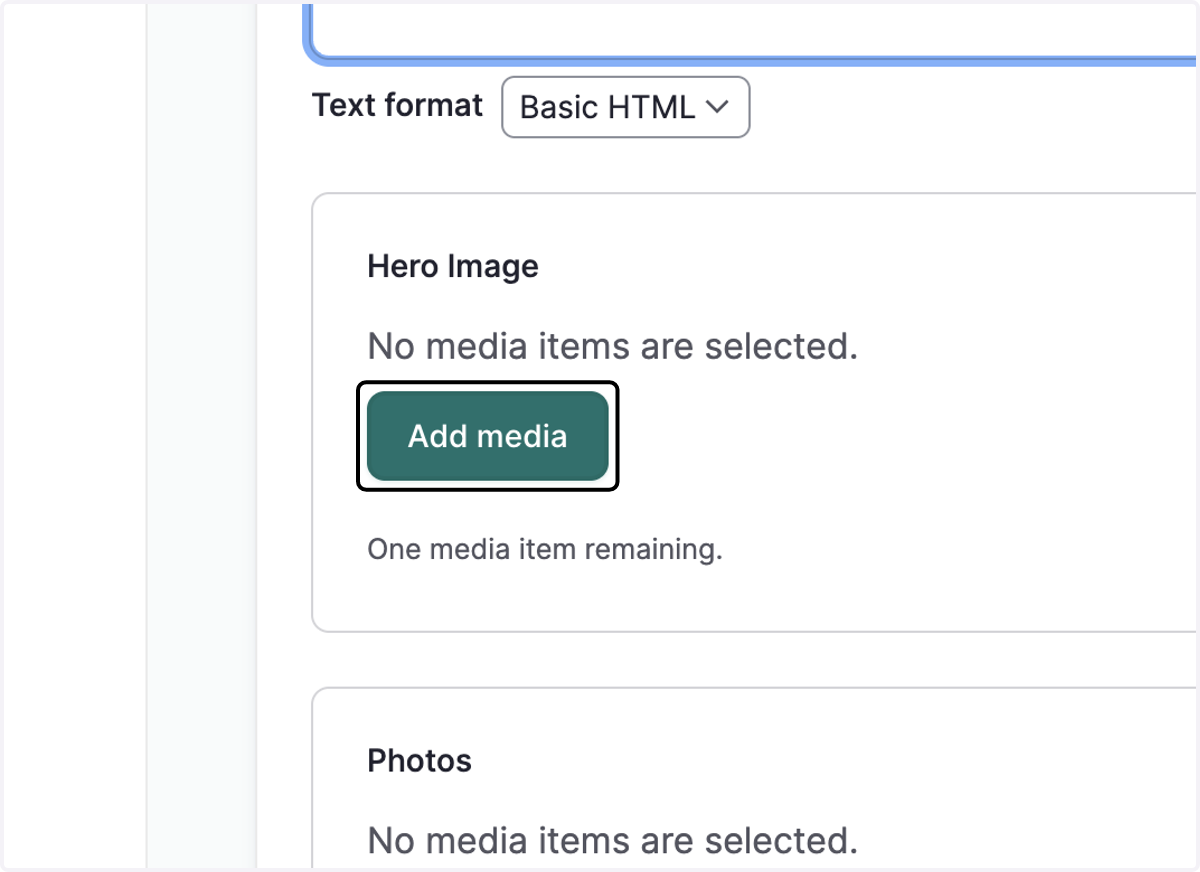 Click on Add media