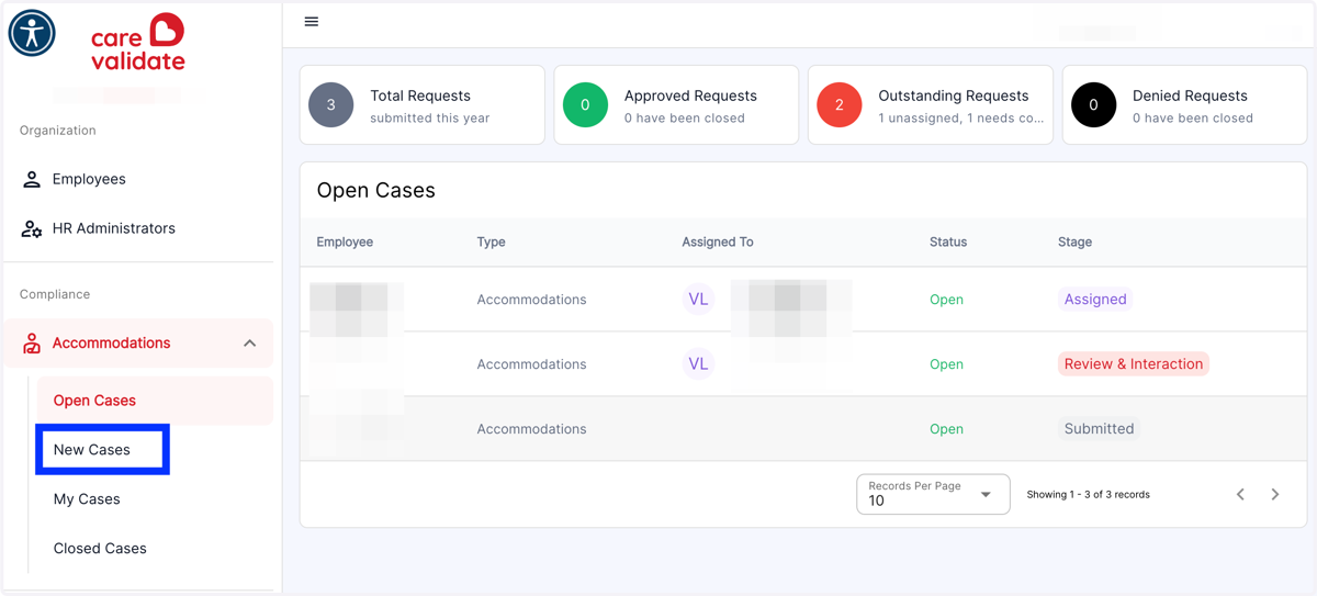 Click on New Cases