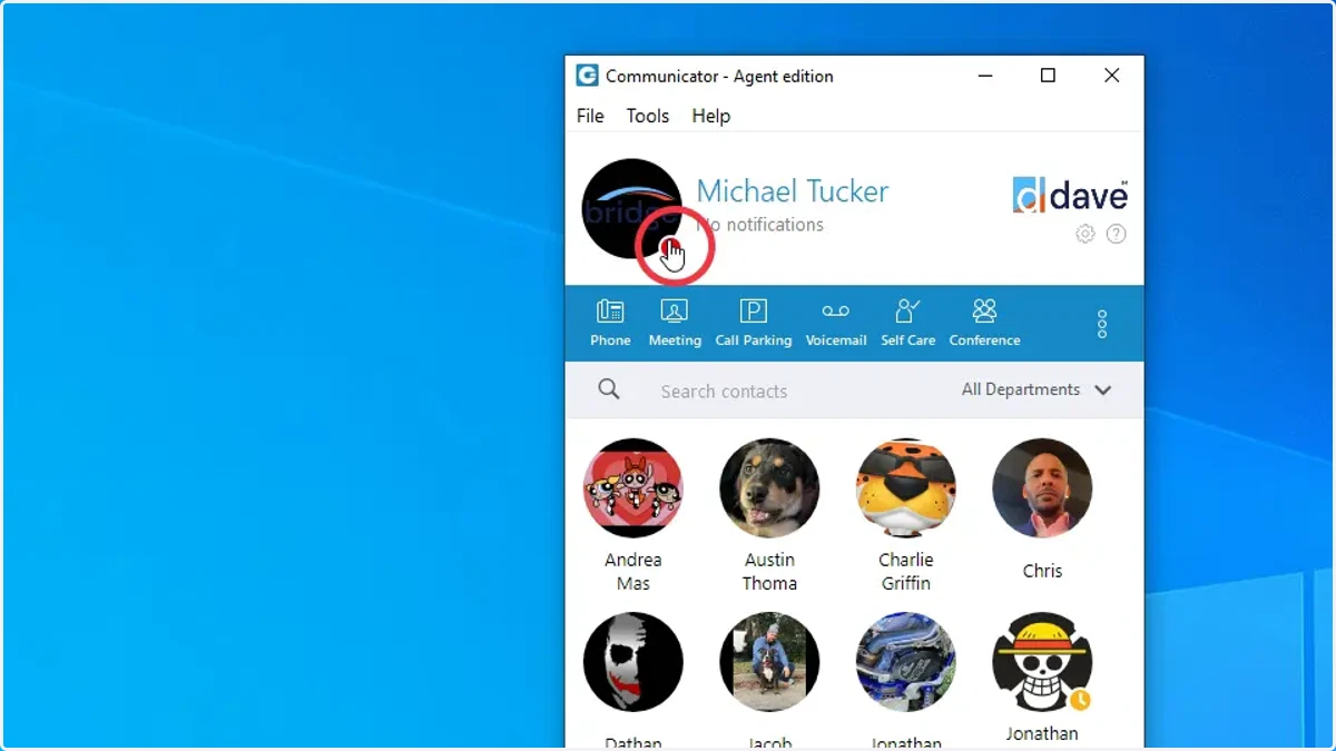 Change to a custom status