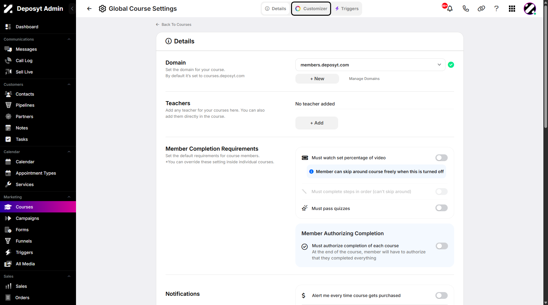 Step 4: You can click the Customizer above to navigate quickly.