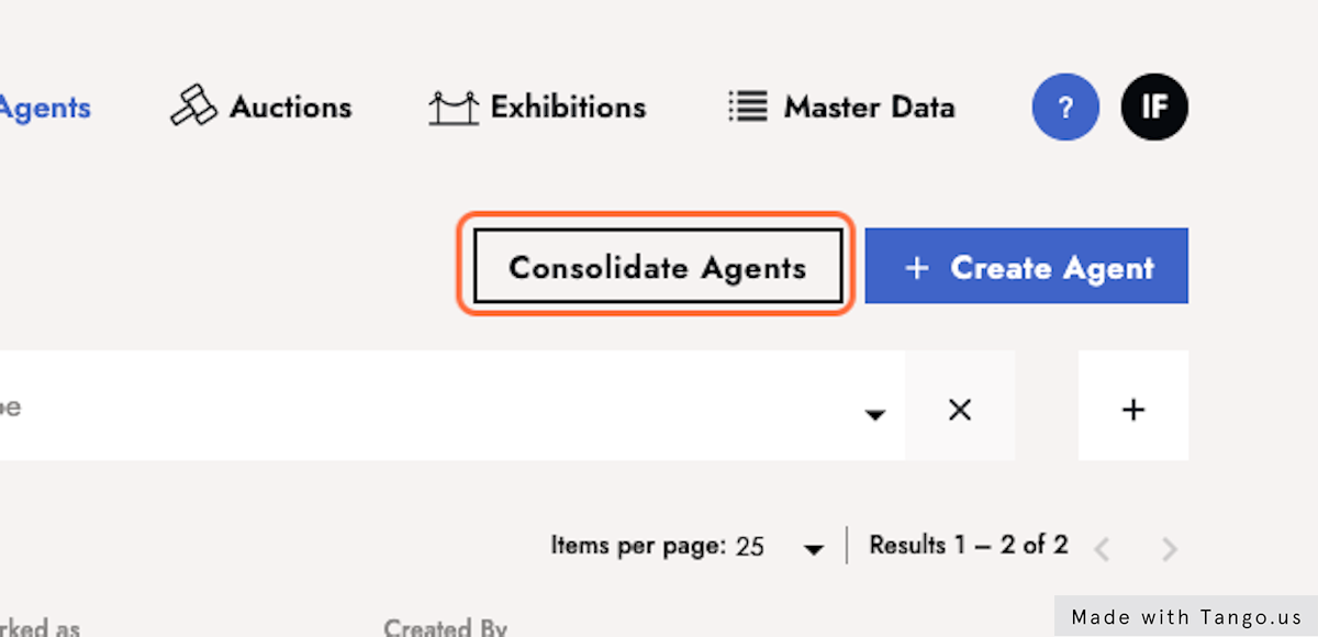 Click on Consolidate Agents
