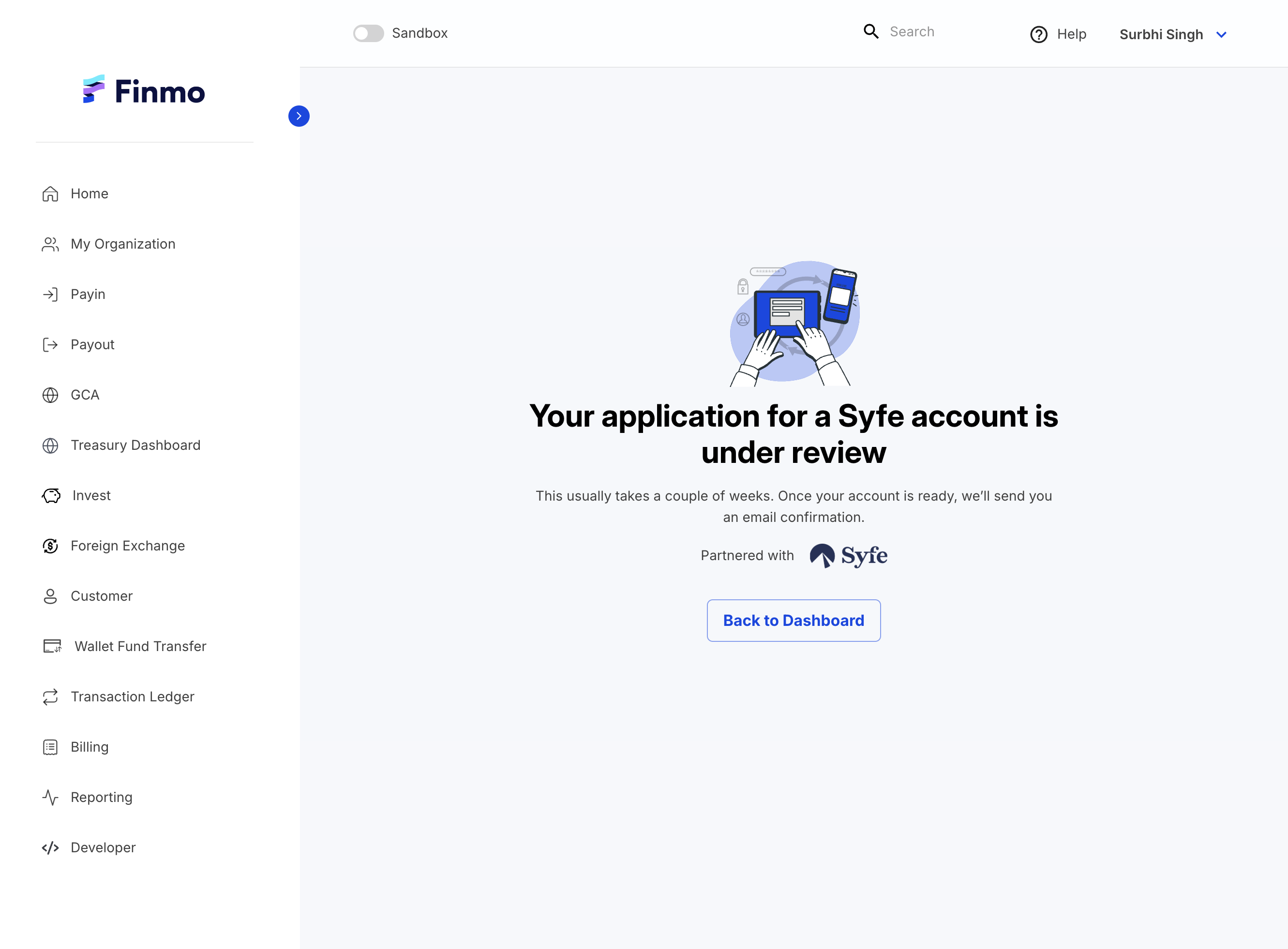 Your application for a Syfe account is under review…