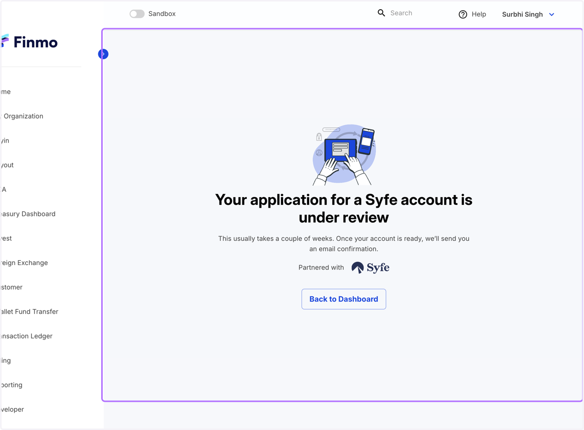 Your application for a Syfe account is under review…