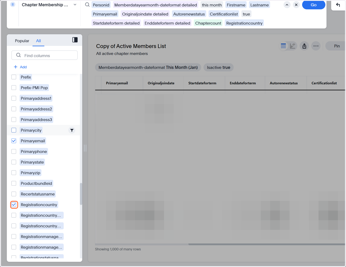Check the box next to Registrationcountry