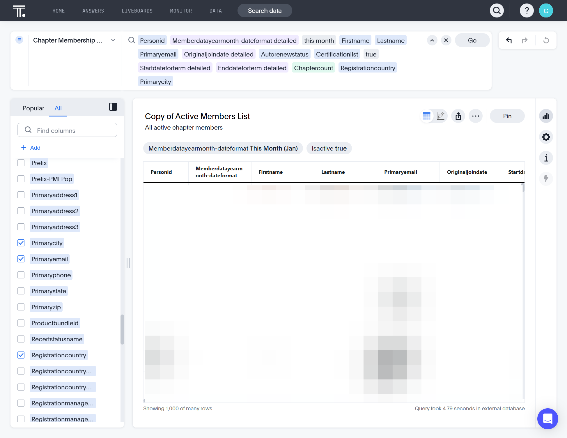 Click on Change visualization