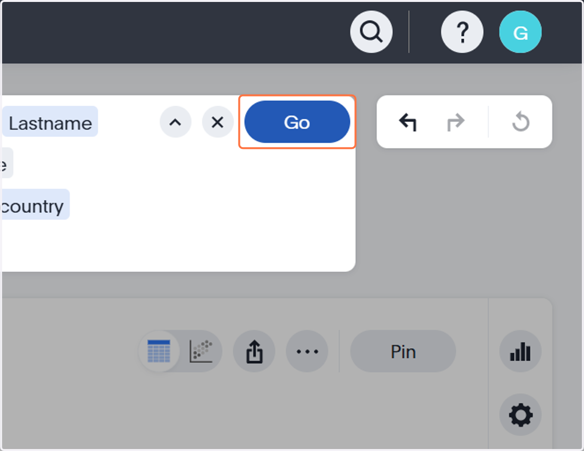 Click on Go to add the selected data attributes