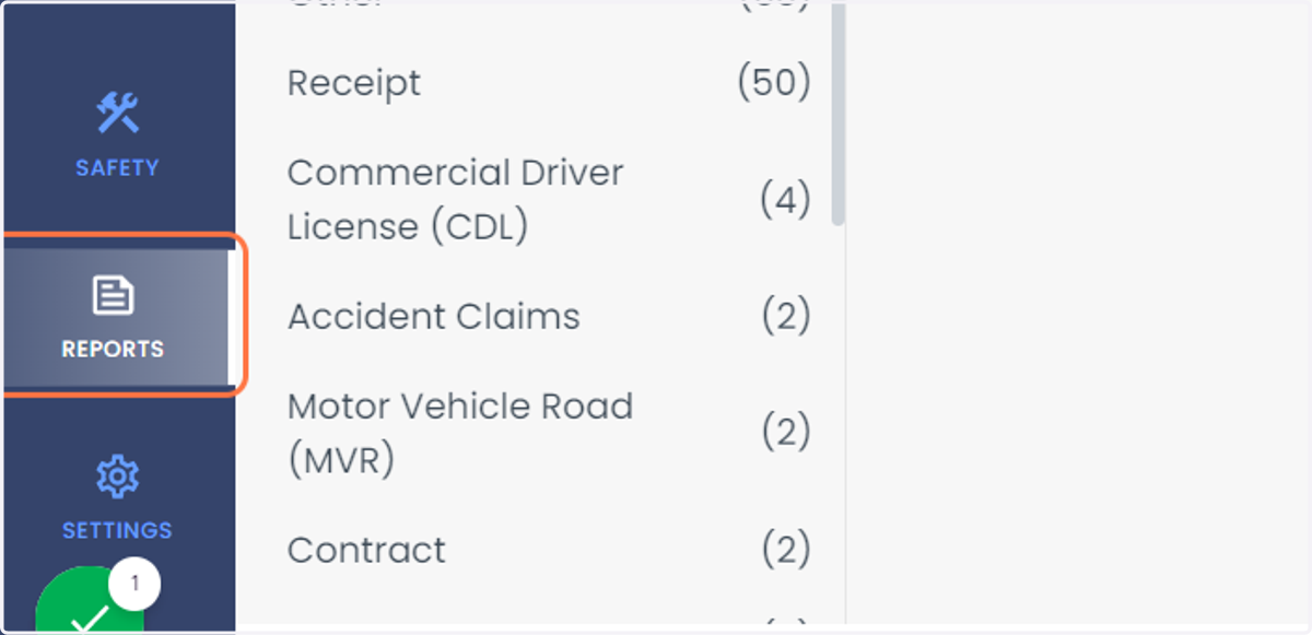 Click on REPORTS