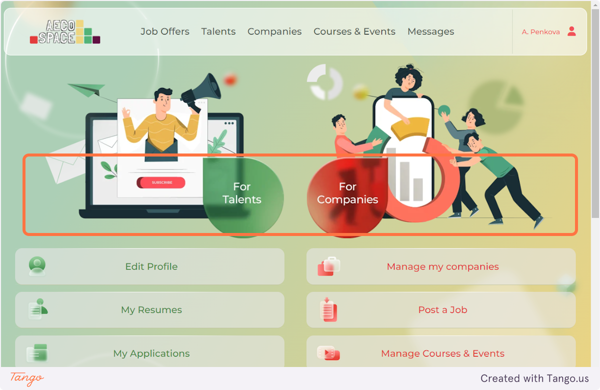 Click on MANAGE MY COMPANIES