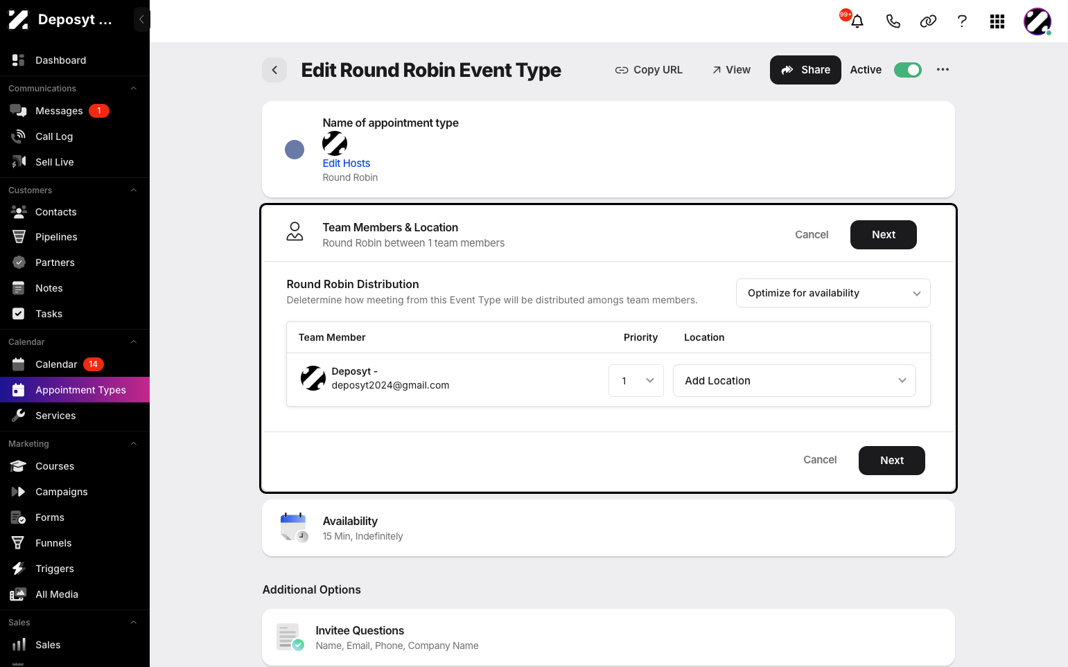 Step 7: You can edit the hosts from here and add more hosts and a location. Then, click Next to continue.