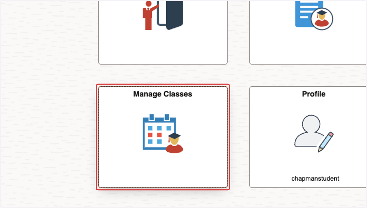 Click on Manage Classes
